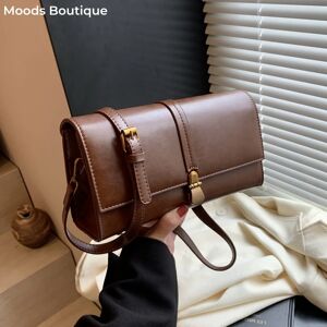MOODS rétro rabat bandoulière sacs de messager pour femmes en cuir PU couleur Pure petit sac à bandoulière carré sac à main de créateur de luxe 2025 image