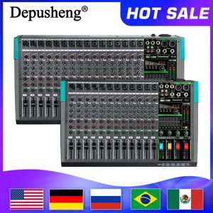 Console de mixage audio Depusheng 6/8/12/16 canaux, table de mixage