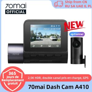 70mai Dash Cam A410 True 2.5K HDR double canal pris en charge F1.55 ouverture GPS 24H Parking Max 256GB voiture DVR 70mai A410 70mai A400 image