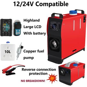 Réchauffeur d'air Diesel 12/24V 5-8KW, chauffage de stationnement tout-en-un avec moniteur de Thermostat, silencieux et grande sortie d'air pour camping-car, camions, Bus image