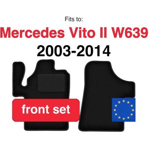 Wielganizator Tapis de voiture en velours avant pour Mercedes Vito II W639 commercial (2003-2014) -Noir (2 pièces) - Publicité Wielganizator Tapis de voiture en velours avant pour Mercedes Vito II W639 commercial (2003-2014) -Noir (2 pièces) - Publicité