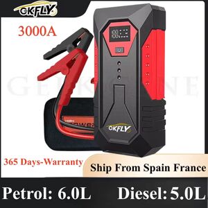 GKFLY 2000A 3000A 4000A démarreur de saut de voiture grande batterie externe Booster de batterie de voiture 12V dispositif de démarrage de voiture pour essence 6.0L Diesel 5.0L - Publicité GKFLY 2000A 3000A 4000A démarreur de saut de voiture grande batterie externe Booster de batterie de voiture 12V dispositif de démarrage de voiture pour essence 6.0L Diesel 5.0L - Publicité