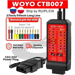 WOYO CTB007 OBD2 diagnostic pour voiture, valise diagnostique automobile, CAN BUS testeur de tension numérique, boîtier d'installation OBD 2, 16 broches outils d'inspection OBDII, 27inch, 59 inch - Publicité WOYO CTB007 OBD2 diagnostic pour voiture, valise diagnostique automobile, CAN BUS testeur de tension numérique, boîtier d'installation OBD 2, 16 broches outils d'inspection OBDII, 27inch, 59 inch - Publicité