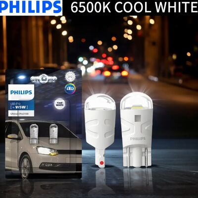 Philips Ultinon Pro3100 LED T10 W5W 6500K blanc froid nouveau Style voiture intérieur/feu de stationnement clignotants lampes 11961CU31B2, paire - Publicité Philips Ultinon Pro3100 LED T10 W5W 6500K blanc froid nouveau Style voiture intérieur/feu de stationnement clignotants lampes 11961CU31B2, paire - Publicité
