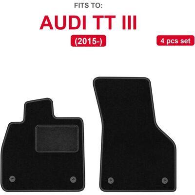 Tapis de sol de voiture en velours LUX Wielganizator pour Audi TT III 2015- Crossover - Ensemble complet 4 pièces - 5 options de couleurs, ajustement personnalisé, dos antidérapant, s'adapte aux - Publicité Tapis de sol de voiture en velours LUX Wielganizator pour Audi TT III 2015- Crossover - Ensemble complet 4 pièces - 5 options de couleurs, ajustement personnalisé, dos antidérapant, s'adapte aux - Publicité