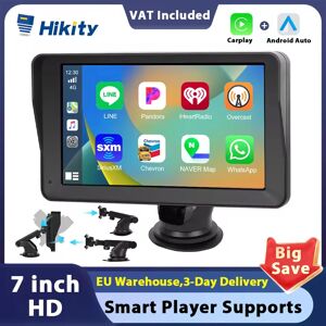 Hikity-Moniteur de voiture portable Carplay, écran tactile sans fil, prise