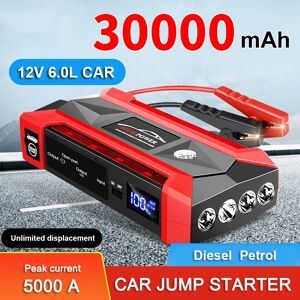 Démarreur de batterie de voiture 30000mAh, chargeur Portable, démarreur de saut automatique 12V, essence, Diesel, Booster d'urgence, alimentation de démarrage