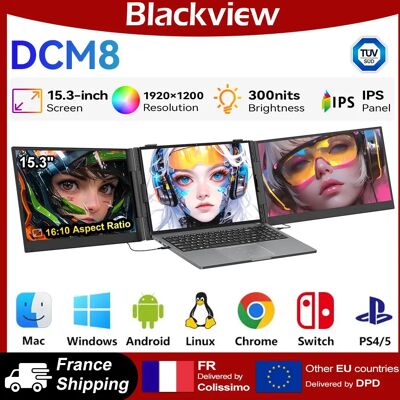 Écran LCD portable Blackview DCM8 de 15,3 pouces, 1920*1200 pixels, 60 Hz, rapport d'aspect 16:10, IPS LCD, charge inversée 100 W, Plug & Play - Publicité Écran LCD portable Blackview DCM8 de 15,3 pouces, 1920*1200 pixels, 60 Hz, rapport d'aspect 16:10, IPS LCD, charge inversée 100 W, Plug & Play - Publicité