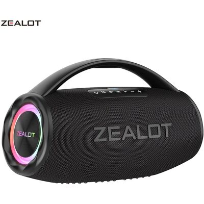 Haut-parleur Bluetooth ZEALOT-S97 80W, puissant haut-parleur sans fil avec poignée Portable, pour fête, Camping, lumière colorée RVB - Publicité Haut-parleur Bluetooth ZEALOT-S97 80W, puissant haut-parleur sans fil avec poignée Portable, pour fête, Camping, lumière colorée RVB - Publicité