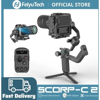 FeiyuTech SCORP C2 Stabilisateur de Caméra Gimbal pour DSLR et Mirrorless, Gimbal Portable pour Vlog, Suivi IA, Prise de Vue Verticale - Publicité FeiyuTech SCORP C2 Stabilisateur de Caméra Gimbal pour DSLR et Mirrorless, Gimbal Portable pour Vlog, Suivi IA, Prise de Vue Verticale - Publicité