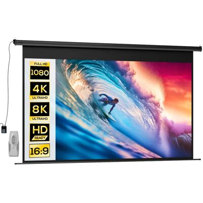 HOMCOM Écran vidéoprojecteur 120 Pouces, 16:9 4K HD écran de projection motorisé et électrique, écran de projection tv et home cinéma, montage mural ou plafond, panneau de commande et télécommande - Publicité HOMCOM Écran vidéoprojecteur 120 Pouces, 16:9 4K HD écran de projection motorisé et électrique, écran de projection tv et home cinéma, montage mural ou plafond, panneau de commande et télécommande - Publicité