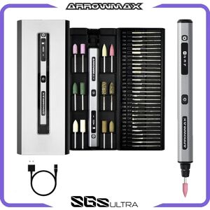 ARROWMAX stylo de gravure électrique Mini broyeur outil rotatif sans fil avec 42 Bits pour l'artisanat bijoux bois verre sculpture SGS Ultra - Publicité ARROWMAX stylo de gravure électrique Mini broyeur outil rotatif sans fil avec 42 Bits pour l'artisanat bijoux bois verre sculpture SGS Ultra - Publicité