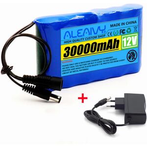 Aleaivy Batterie Lithium-Ion Rechargeable Portable Super 12V 30000mah, capacité DC 12.6v 20ah, moniteur de caméra de vidéosurveillance + chargeur, nouveau