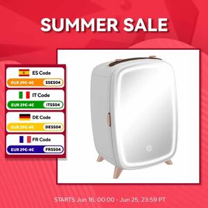 Homcom Réfrigérateur Cosmétique 6L 9V avec Porte Miroir 24,3X19,4X35,6 cm