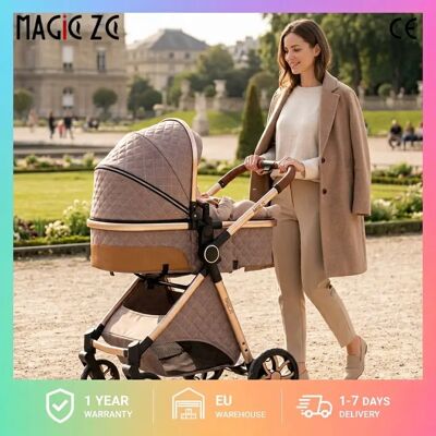 Magic ZC(母婴) Poussette bébé Magic ZC 3 en 1, système de voyage, cuir PU de luxe, poussette haute avec siège auto pour nourrisson, nacelle, siège réversible, cadre en alliage de magnésium, absorption des chocs sur - Publicité Magic ZC(母婴) Poussette bébé Magic ZC 3 en 1, système de voyage, cuir PU de luxe, poussette haute avec siège auto pour nourrisson, nacelle, siège réversible, cadre en alliage de magnésium, absorption des chocs sur - Publicité