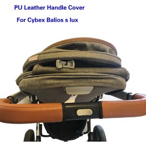 NONE Housse de protection pour poignée de poussette Cybex Balios S Lux, longueur 28cm, étui de protection en cuir Pu, accessoires pour fauteuils roulants et poussettes