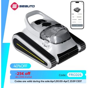 Seauto-Aspirateur de piscine sans fil, escalade murale, aspiration injuste pour piscines hors sol et enterrées, jusqu'à 45000 pieds de reproduction, 2000 Pa - Publicité Seauto-Aspirateur de piscine sans fil, escalade murale, aspiration injuste pour piscines hors sol et enterrées, jusqu'à 45000 pieds de reproduction, 2000 Pa - Publicité