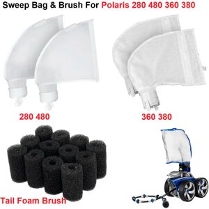 NONE Sac de nettoyage de piscine et brosse en mousse pour robot nettoyeur de piscine Polaris Sport 280 360 380 480