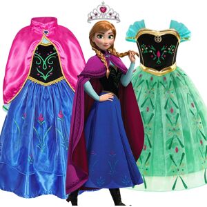Costume Disney thème reine des neiges pour fille, robe fantaisie