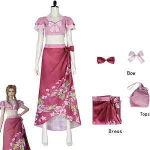 NONE Costumes de Cosplay Aerith, uniforme Ainme Final Fantasy VII,