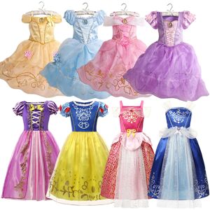 Disney Costume de princesse pour filles, déguisement de Raiponce, robe
