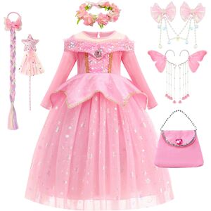 ollobebe Costumes d'Halloween pour enfants, robes de soirée roses pour