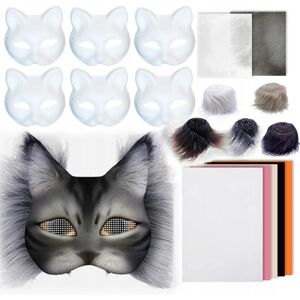 Svintora masques chat blanc masques vierges bricolage Halloween masque animaux demi masques mascarade pour fête Cosplay - Publicité Svintora masques chat blanc masques vierges bricolage Halloween masque animaux demi masques mascarade pour fête Cosplay - Publicité
