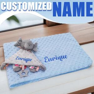 YTYIN Ensemble de couverture personnalisée pour bébé avec doudou lapin