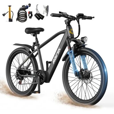 Vélo Électrique Adulte Aairsk GT300 26" pour les Déplacements Urbains, Portée 50 km, Moteur 250 W, Batterie 36V 10Ah, Vitesse 25 km/h, 7 Vitesses, Freins à Disque E-Bike - Publicité Vélo Électrique Adulte Aairsk GT300 26" pour les Déplacements Urbains, Portée 50 km, Moteur 250 W, Batterie 36V 10Ah, Vitesse 25 km/h, 7 Vitesses, Freins à Disque E-Bike - Publicité