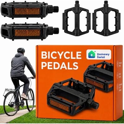 NONE Pédales de vélo BMX avec réflecteurs, pédales de plateforme pour vélo, filetage 9/16 pouces, noires, larges et plates, paire de pédales 96x92mm pour VTT, vélos de ville, de trekking, de croisière, de - Publicité NONE Pédales de vélo BMX avec réflecteurs, pédales de plateforme pour vélo, filetage 9/16 pouces, noires, larges et plates, paire de pédales 96x92mm pour VTT, vélos de ville, de trekking, de croisière, de - Publicité