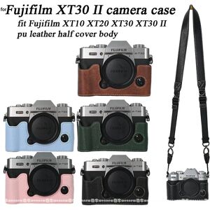 wennew Étui en cuir PU pour appareil photo Fujifilm XT30