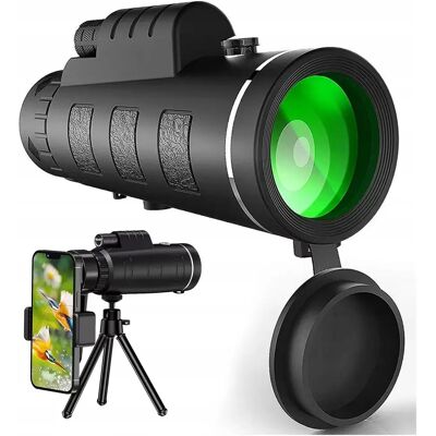 NONE Télescope monoculaire avec trépied et support pour téléphone, 40x60, haute puissance, optique BAK4 FMC entièrement multicouche, étanche, compact, pour la chasse, le camping, l'observation des oiseaux, - Publicité NONE Télescope monoculaire avec trépied et support pour téléphone, 40x60, haute puissance, optique BAK4 FMC entièrement multicouche, étanche, compact, pour la chasse, le camping, l'observation des oiseaux, - Publicité
