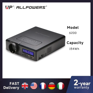 ALLPOWERS Powerbank solaire 154Wh 41600mAh chargeur de batterie externe Powerstation 200W générateur Portable alimentation de secours d'urgence - Publicité ALLPOWERS Powerbank solaire 154Wh 41600mAh chargeur de batterie externe Powerstation 200W générateur Portable alimentation de secours d'urgence - Publicité