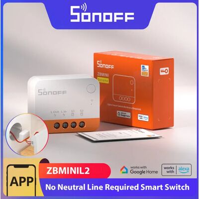 SONOFF – interrupteur intelligent ZBMINI L2 Zigbee, aucun fil neutre requis, commande bidirectionnelle à 1 bouton via l'application eWeLink, prend en charge Alexa Google Alice - Publicité SONOFF – interrupteur intelligent ZBMINI L2 Zigbee, aucun fil neutre requis, commande bidirectionnelle à 1 bouton via l'application eWeLink, prend en charge Alexa Google Alice - Publicité