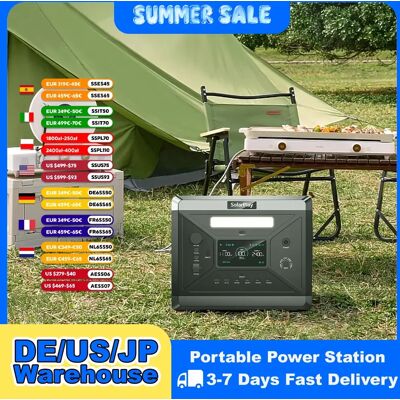 SOLARPLAY Q2501 centrale électrique Portable 2160WH LiFePO4 batterie avec 2400W (4800W de crête) générateur solaire de sortie ca pour fête dans le jardin - Publicité SOLARPLAY Q2501 centrale électrique Portable 2160WH LiFePO4 batterie avec 2400W (4800W de crête) générateur solaire de sortie ca pour fête dans le jardin - Publicité
