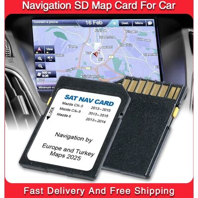 NAVINESA Fonctionne Stable nouvelle Version 2025 carte GPS SD de Navigation Sat pour Mazda 6 CX5 CX9 mise à jour de voiture cartes de l'ue - Publicité NAVINESA Fonctionne Stable nouvelle Version 2025 carte GPS SD de Navigation Sat pour Mazda 6 CX5 CX9 mise à jour de voiture cartes de l'ue - Publicité
