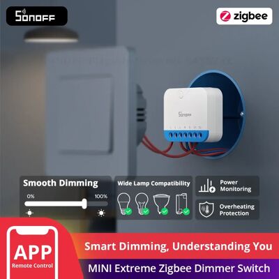 SONOFF MINI-ZBDIM MINI extrême Zigbee variateur récepteur lampe compatibilité surveillance de l'alimentation en temps réel gradation douce et précise - Publicité SONOFF MINI-ZBDIM MINI extrême Zigbee variateur récepteur lampe compatibilité surveillance de l'alimentation en temps réel gradation douce et précise - Publicité
