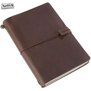 RAYSLIN Carnet de voyage en cuir véritable, Journal rétro fait