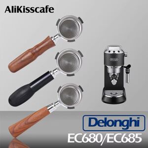 ALIKISSCAFE Porte-filtre à café sans fond, 51MM, panier filtrant nu pour Delonghi Dedica EC680 EC685, accessoires pour machine à expresso, outils Barista