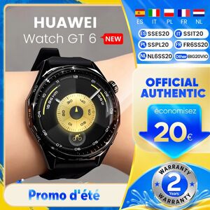 Nouvelle montre intelligente Huawei WATCH GT6 46 mm, écran AMOLED de 1,47 pouce, autonomie de 21 jours, résistance à l'eau 5 ATM, NFC + positionnement GNSS - Publicité Nouvelle montre intelligente Huawei WATCH GT6 46 mm, écran AMOLED de 1,47 pouce, autonomie de 21 jours, résistance à l'eau 5 ATM, NFC + positionnement GNSS - Publicité