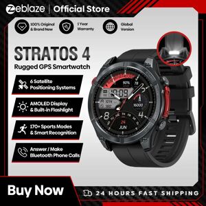 Nouveau Zeblaze Stratos 4 GPS montre intelligente 1.43 AMOLED affichage boussole intégrée altimètre barométrique lampe de poche appel vocal Smartwatch - Publicité Nouveau Zeblaze Stratos 4 GPS montre intelligente 1.43 AMOLED affichage boussole intégrée altimètre barométrique lampe de poche appel vocal Smartwatch - Publicité
