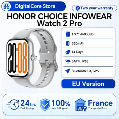 Montre HONOR CHOICE INFOWEAR Watch 2 Pro avec écran AMOLED de 1,97 pouces et cadre fin, prend en charge le baromètre et la boussole, positionnement GNSS autonome - Publicité Montre HONOR CHOICE INFOWEAR Watch 2 Pro avec écran AMOLED de 1,97 pouces et cadre fin, prend en charge le baromètre et la boussole, positionnement GNSS autonome - Publicité