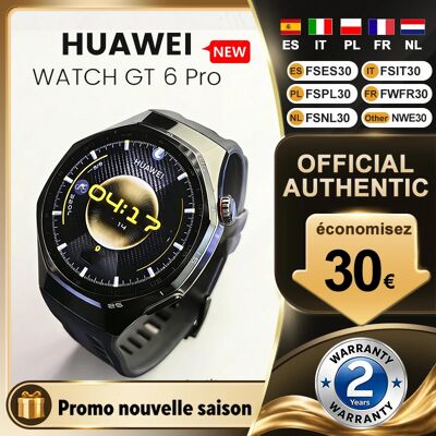 Montre connectée HUAWEI Watch GT 6 Pro 46 mm GPS, écran tactile AMOLED 1,47'', jusqu'à 21 jours d'autonomie, niveau professionnel cycliste - Publicité Montre connectée HUAWEI Watch GT 6 Pro 46 mm GPS, écran tactile AMOLED 1,47'', jusqu'à 21 jours d'autonomie, niveau professionnel cycliste - Publicité