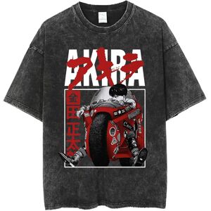 Dshztooma T-Shirt Vintage Délavé Akira pour Homme, Science Fiction, Dessin