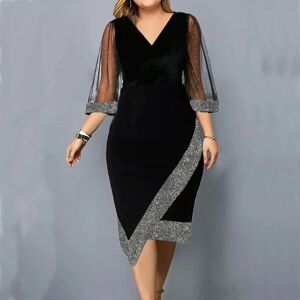 LAPA Grande taille femmes robe hiver grande taille noir robes