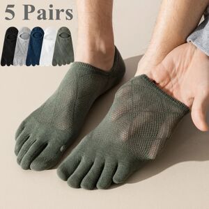 Aucun 5 paires de chaussettes antidérapantes pour hommes, avec doigts