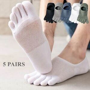 Aucun 5 paires de chaussettes invisibles à orteils pour hommes,