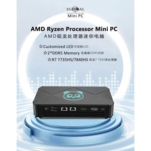 EGLOBAL-Mini PC Ultral7, AMD Ryzen 7 7840HS, 64 Go, DDR5, 2 To, NVMe, Windows 11Pro, Ordinateur de bureau de jeu, WiFi 6, Type-C Gaming image