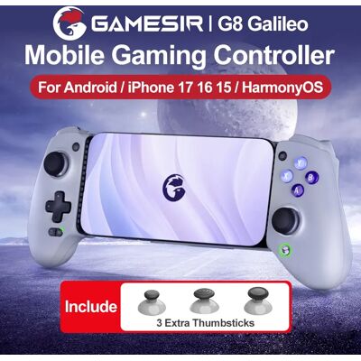 Manette de jeu GameSir G8 Galileo pour Android et iPhone 17/16 – Contrôleur mobile avec joysticks à effet Hall, gâchettes analogiques et conception ergonomique pour les grandes mains - Publicité Manette de jeu GameSir G8 Galileo pour Android et iPhone 17/16 – Contrôleur mobile avec joysticks à effet Hall, gâchettes analogiques et conception ergonomique pour les grandes mains - Publicité
