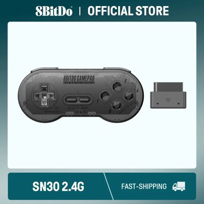 8BitDo-Manette de jeu sans fil SN30 2.4G, pour SNES/SDavid d'origine - Publicité 8BitDo-Manette de jeu sans fil SN30 2.4G, pour SNES/SDavid d'origine - Publicité